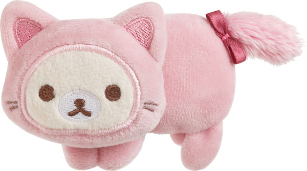 AB05501 リラックマ ストロベリーキャット ぬいぐるみバッジ