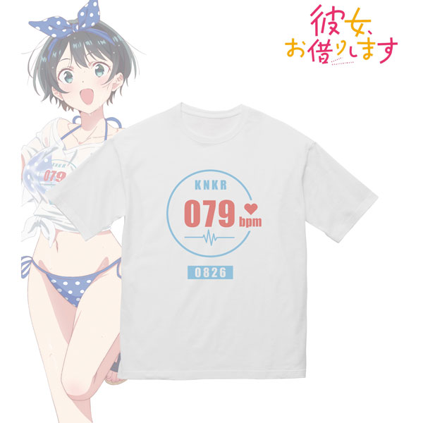 彼女、お借りします 描き下ろしイラスト 更科瑠夏 ビーチデートver. 着用BIGシルエットTシャツ ユニセックス S[アルマビアンカ]《在庫切れ》