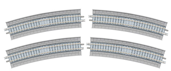 1876 高架橋付PCレールHC541-15-PC(F)(4本セット)[TOMIX]