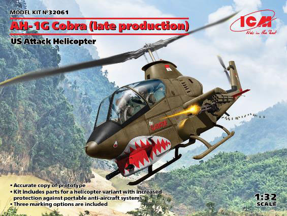 1/32 アメリカ陸軍 AH-1Gコブラ (後期型) プラモデル[ICM]