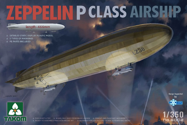 1/350 ツェッペリン P級 飛行船 プラモデル[TAKOM]《在庫切れ》