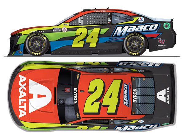 1/64 “ウイリアム・バイロン” #24 アクサルタ/マアコ シボレー カマロ NASCAR 2021[Lionel Racing]《在庫切れ》