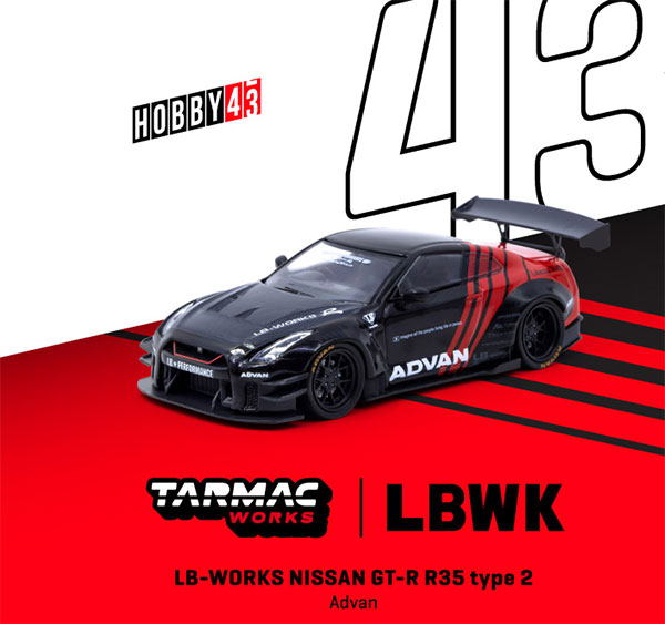 1/43 LB-WORKS NISSAN GT-R R35 type 2 Advan[Tarmac Works]《在庫切れ》