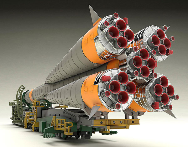MODEROID 1/150プラスチックモデル ソユーズロケット+搬送列車（再販）[グッドスマイルカンパニー]《１２月予約》