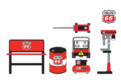 1/64 Auto Body Shop - Shop Tool Accessories Series 5 - Phillips 66[グリーンライト]《在庫切れ》