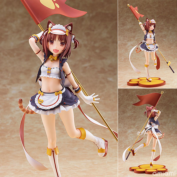 【中古】【特典】ネコぱら アズキ レースクイーンver. 1/7 完成品フィギュア (GOODSMILE ONLINE SHOP限定)[NEKOYOME]