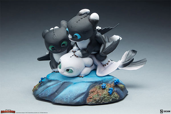 フィギュア　[破損品] ダート＆パウンサー＆ラフランナー 「ヒックとドラゴン 聖地への冒険」 スタチュー ヒックとドラゴン 聖地への冒険』 スタチュー ダート