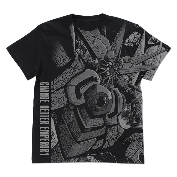 真ゲッターロボ 原作版 ゲッターエンペラー オールプリントTシャツ/BLACK-XL（再販）[コスパ]《１１月予約》