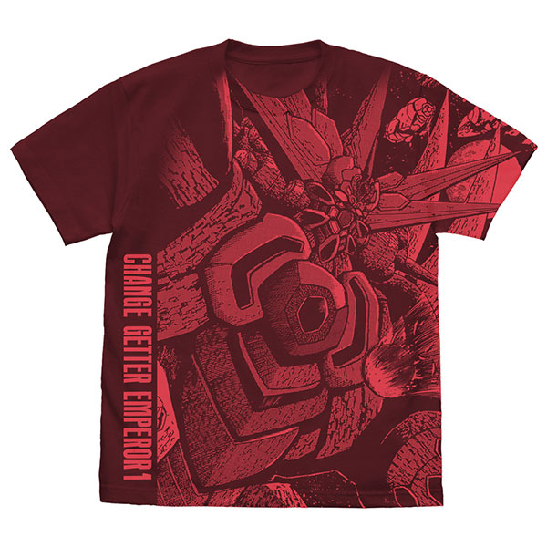 真ゲッターロボ 原作版 ゲッターエンペラー オールプリントTシャツ/BURGUNDY-L（再販）[コスパ]《１１月予約》