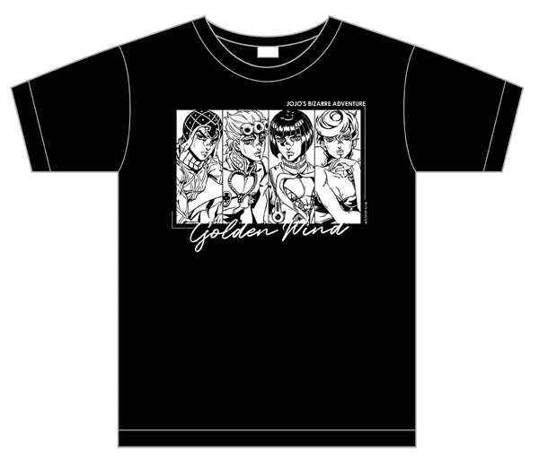 TVアニメ「ジョジョの奇妙な冒険 黄金の風」 Tシャツ ジョジョ~新たなる旅立ち~ver. Vol.1 〈ブチャラティチーム〉Lサイズ《在庫切れ》