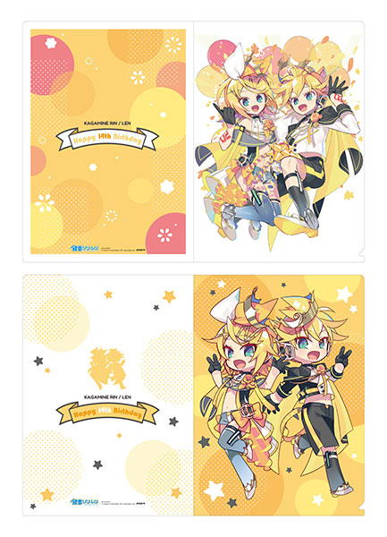 鏡音リン・レン 14th】鏡音リン 鏡音レン 14th Anniversary コースター