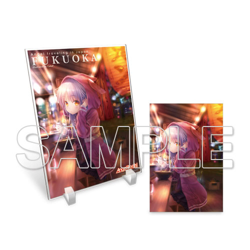 天使　立華かなで　缶バッジ　アクリルスタンド　キーホルダー　特典ポストカード Angel Beats！』旅する天使ちゃんアクリルスタンド＆ポストカード