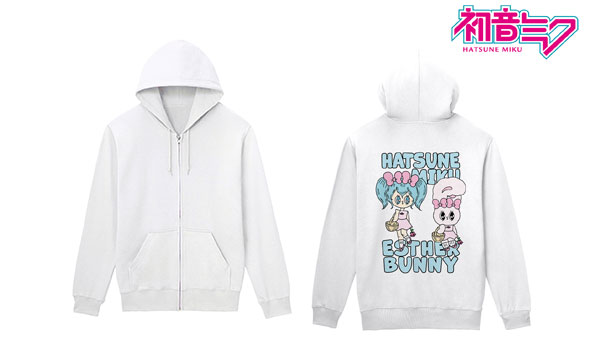 【レア】エスターバニー♡初音ミクコラボパーカーです^_^ 初音ミク MikuWorldCollab Esther Bunny ジップパーカー ver.A メンズ