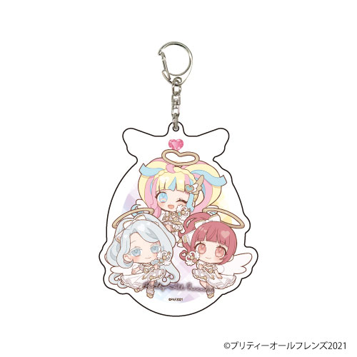 デカアクリルキーホルダー「プリティーオールフレンズ」03/天使ver. だいあ＆あいら＆アンジュ(ミニキャラ)[A3]《在庫切れ》