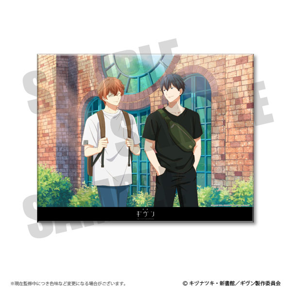雑貨　佐藤真冬＆上ノ山立夏 描き下ろしイラスト メタライズアート 「映画 ギヴン」 映画 ギヴン」 描き下ろしイラスト メタライズアート 真冬＆立夏