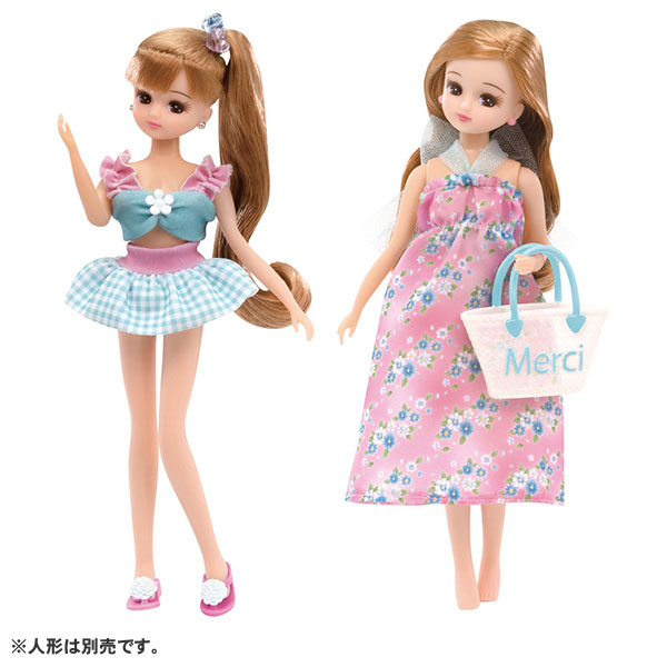 リカちゃん LW-13 ギンガムチェック＆フラワー 水着セット[タカラ