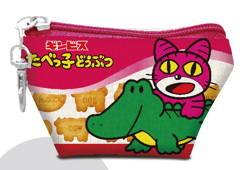 イヤフォンポーチ たべっ子どうぶつ06 ねこ＆わに[バンダイ]《在庫切れ》