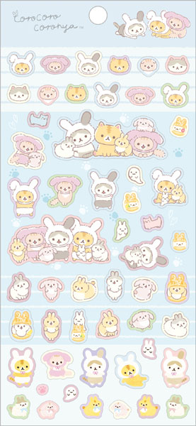 SE52902 ころころコロニャ こうさぎをあずかるニャ シール