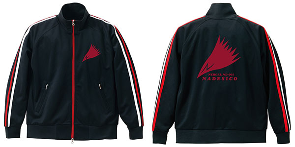 機動戦艦ナデシコ ロゴジャージ XL ほしく ブラック×ホワイト×レッド