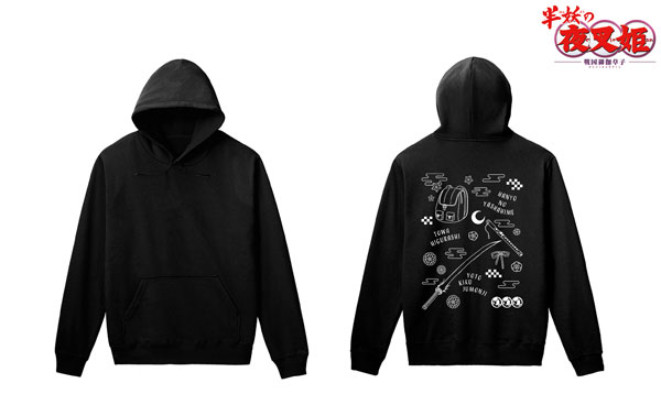 半妖の夜叉姫 日暮とわ モチーフ柄 バックプリントパーカー レディース L[アルマビアンカ]《在庫切れ》