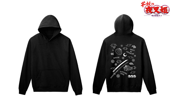 半妖の夜叉姫 もろは モチーフ柄 バックプリントパーカー メンズ S[アルマビアンカ]《在庫切れ》