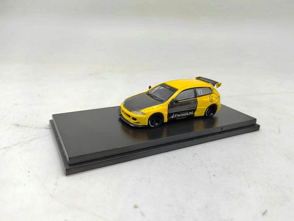 1/64 Honda Cvic EG6 Rocket Bunny Yellow Carbon bonnet[ONEMODEL]