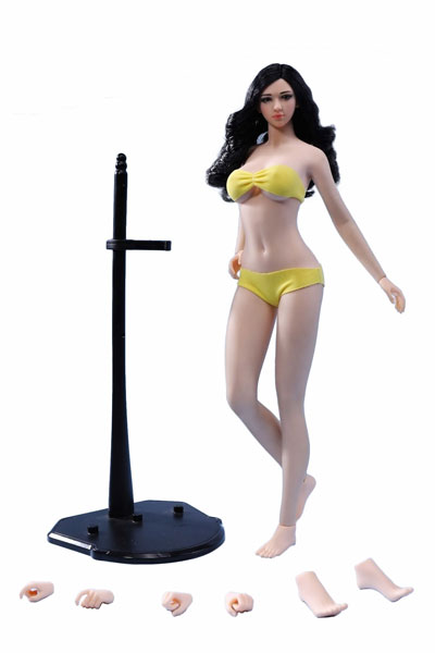 SUPER - 1/6 スーパーフレキシブル 女性シームレスボディ ペール ミドルバスト モデル体型 S32A ドール用素体(PHMB2019-S32A) TBリーグ 1/6 スーパーフレキシブル 女性シームレスボディ ペール ミドル