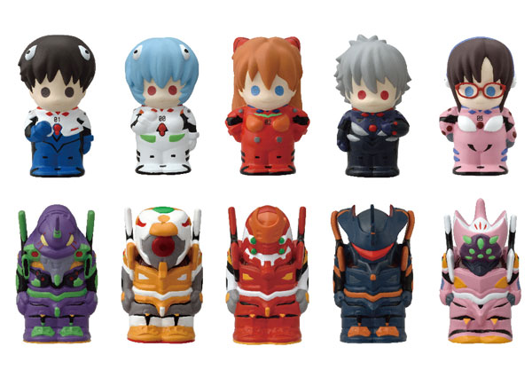 エヴァンゲリオン ソフビパペットマスコット 全10種セット