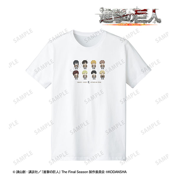 進撃の巨人 Tシャツ(ワンナイト人狼コラボドット絵ver.) メンズ S[アルマビアンカ]《在庫切れ》