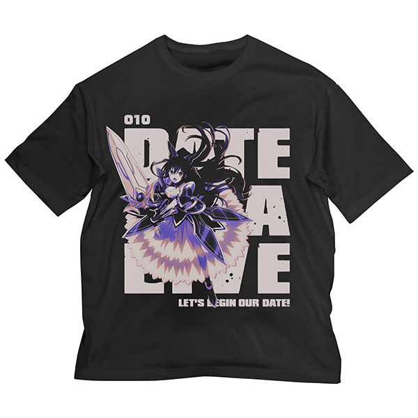 デート・ア・ライブIV 夜刀神十香 ビッグシルエットTシャツ/BLACK-XL[コスパ]