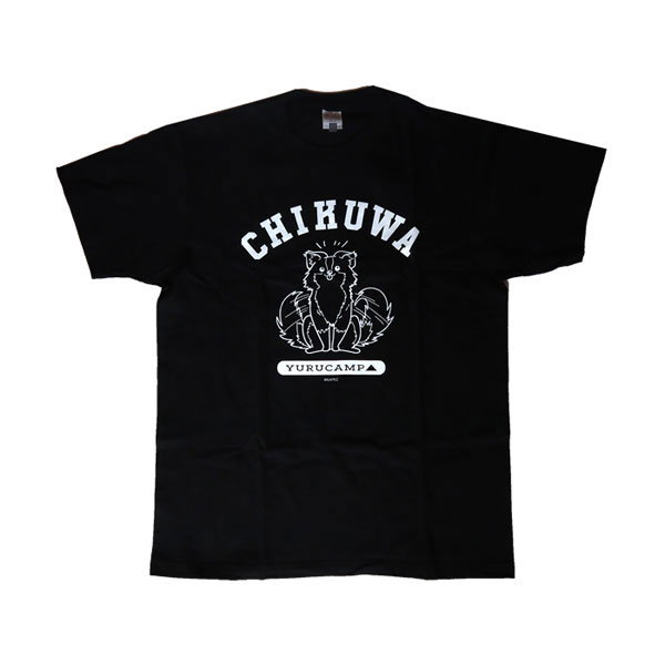 ゆるキャン△ ちくわ カレッジ Tシャツ ブラック XL[エンスレイブ]《在庫切れ》