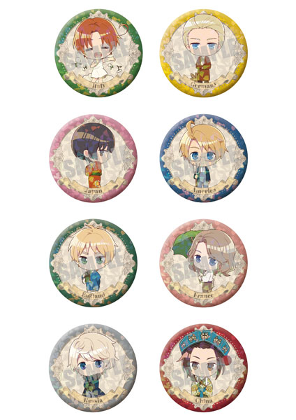 セブンイレブン 冬ギフト 2025 ヘタリア World☆Stars トレーディングホログラム缶バッジ Art ピンズ・ピンバッジ・缶バッジ