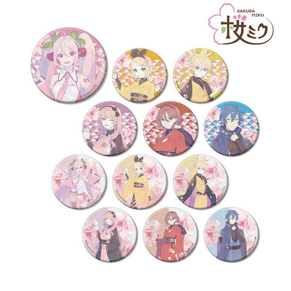 桜ミク 描き下ろしイラスト Art by kuro トレーディング和紙缶バッジ