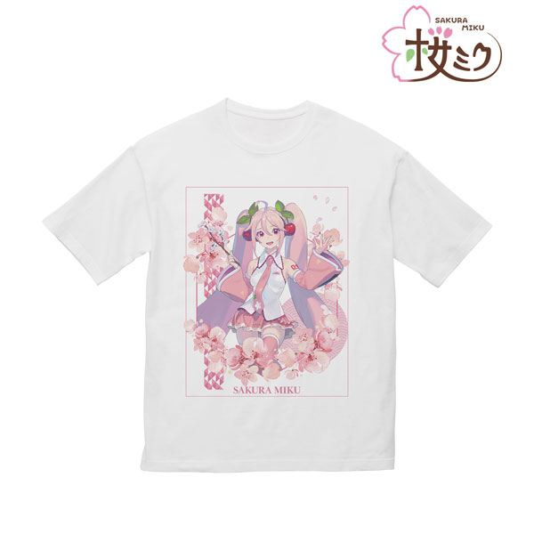 桜ミク 描き下ろしイラスト 桜ミク Art by kuro BIGシルエットTシャツ ユニセックス L[アルマビアンカ]《在庫切れ》