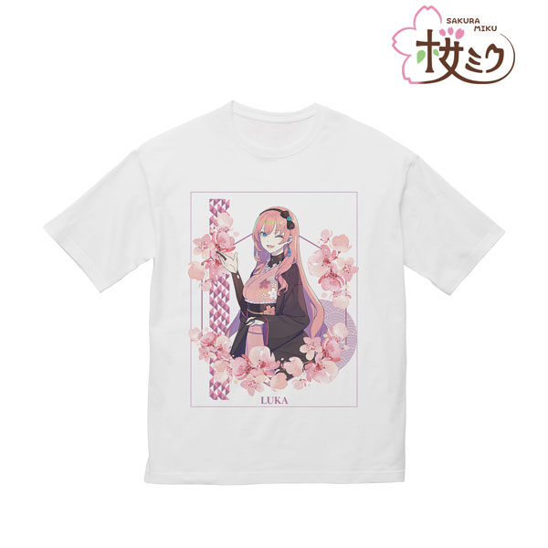 桜ミク 描き下ろしイラスト 巡音ルカ Art by kuro BIGシルエットTシャツ ユニセックス S[アルマビアンカ]《在庫切れ》