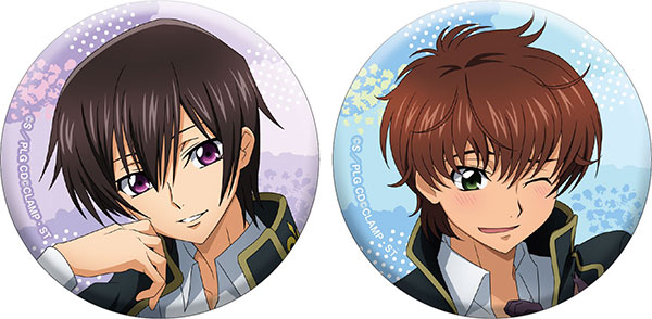 【コードギアス】ルルーシュ＆スザク 描き下ろし缶バッジセット アーサー ver. グッズ-バッチ】コードギアス 反逆のルルーシュ 描き下ろし