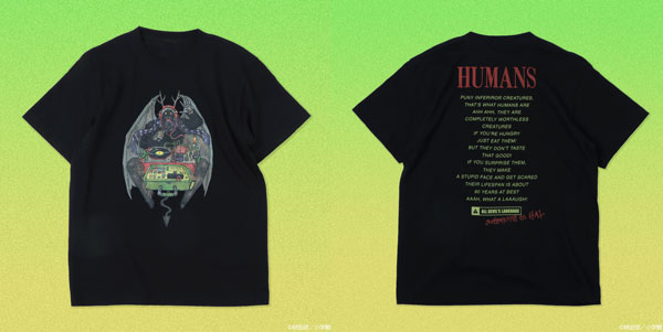 ドロヘドロ 人間どもよTシャツ ブラック XXL[ナタリーストア]《在庫切れ》