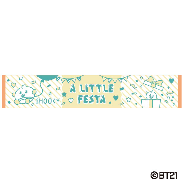 BT21 ロングタオル(ジャガードタイプ) A LITTLE FESTA (3)SHOOKY[エンスカイ]《在庫切れ》