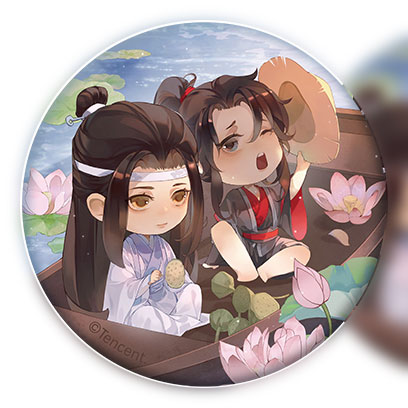 【限定販売】アニメ「魔道祖師」 蓮塢舟行Ver. チェンジング缶バッジ 魏無羨＆藍忘機[QINGCANG]