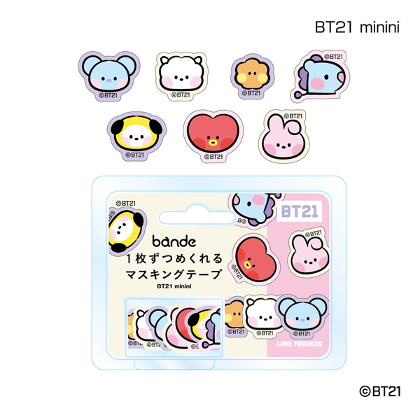 BT21 bande 1枚ずつめくれるマスキングテープ BT21 minini[エンスカイ]《在庫切れ》