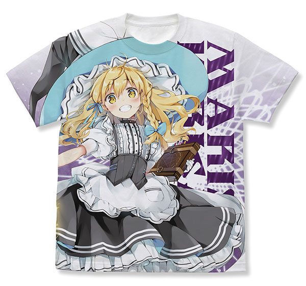 東方Project 霧雨魔理沙 フルグラフィックTシャツ なつめえりver./WHITE-S[コスパ]