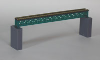 NS-612MK 上路式ダブルワーレントラス鉄橋組立キット(緑色)[コスミック]《発売済・在庫品》