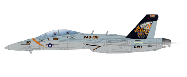 【中古】1/48 アメリカ海軍 電子戦機 EA-18G グラウラー VAQ-138 イエロージャケッツ プラモデル[プラッツ/イタレリ]