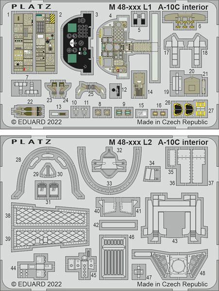 1/48 A-10C サンダーボルトII エッチングパーツ コクピット用[プラッツ