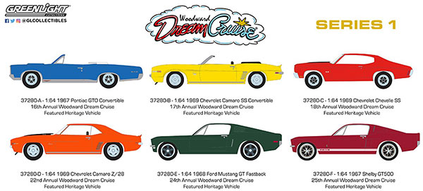 1/64 Woodward Dream Cruise Series 1 6種セット[グリーンライト