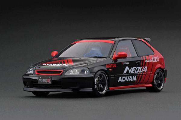 1/18 Honda CIVIC (EK9) Type R Black/Red[イグニッションモデル