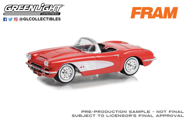 1/64 1958 Chevrolet Corvette - FRAM Oil Filters “Trusted Since 1934”[グリーンライト]《在庫切れ》