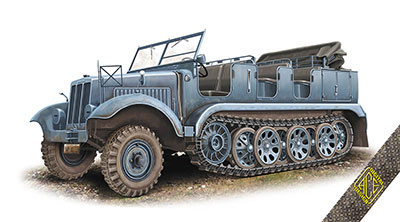 1/72 独・5tハーフトラックSd.kfz.6・砲兵タイプ プラモデル[ACE]《在庫切れ》