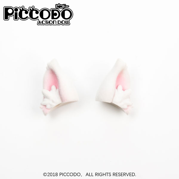 PICCODO ACTION DOLL フロッキング猫耳 ホワイトB (ドール用)[GENESIS]《１１月仮予約》