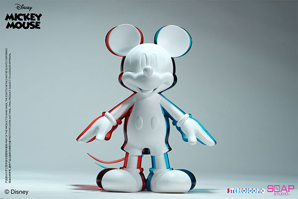 『ディズニー』スタチュー 「ステレオスコピック・シリーズ」ミッキーマウス(ピュア・ホワイト)[ソープスタジオ]【同梱不可】《１１月仮予約》